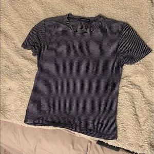 blue and white striped brandy t shirt